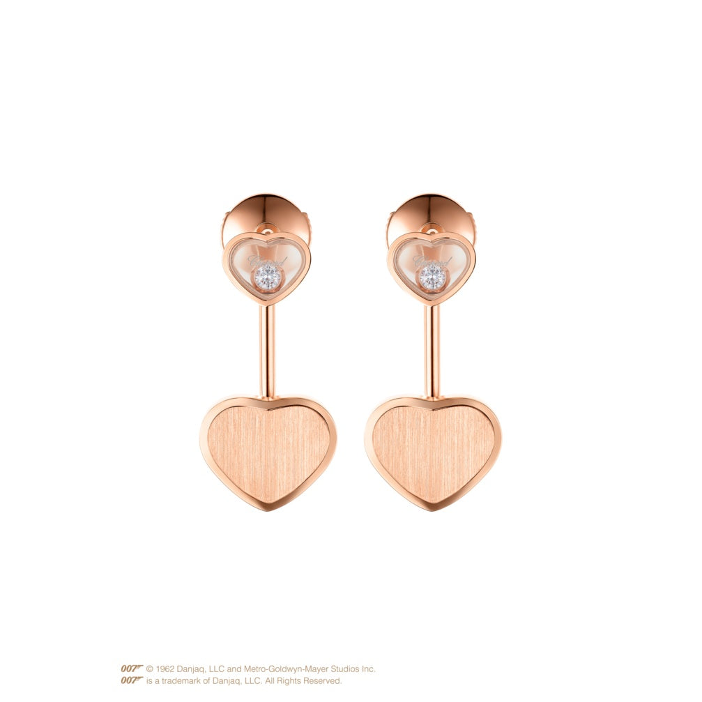 Náušnice Happy Hearts Golden Hearts James Bond 007