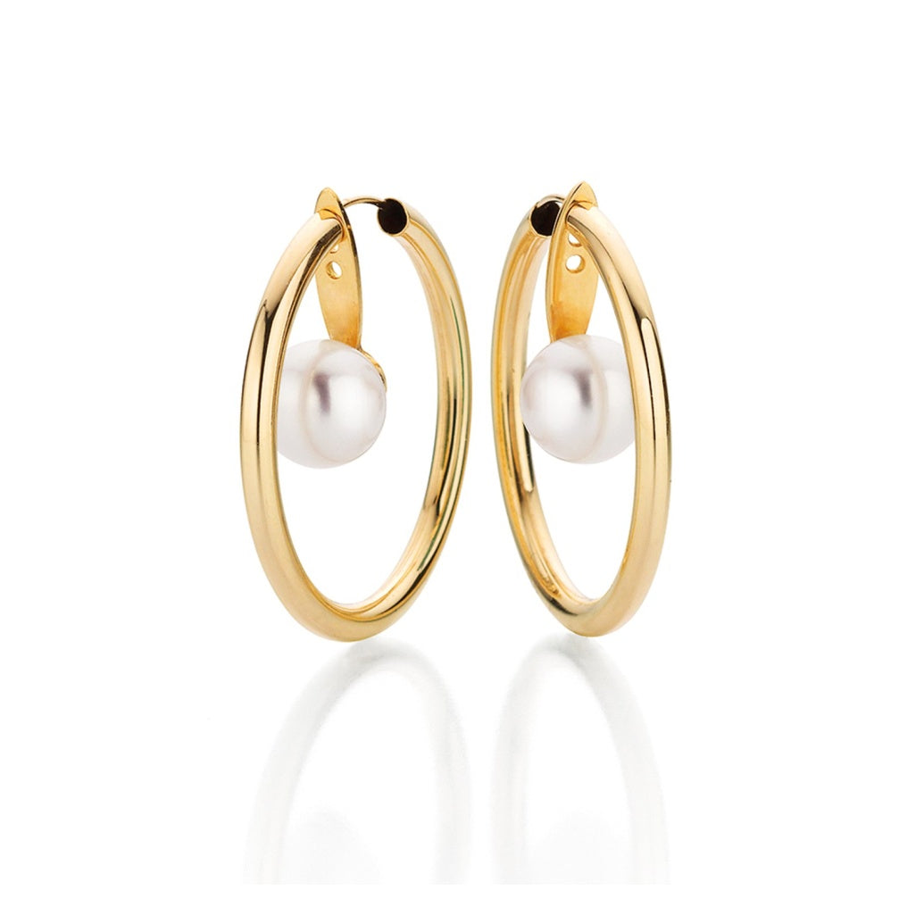 Earrings with removable pearls