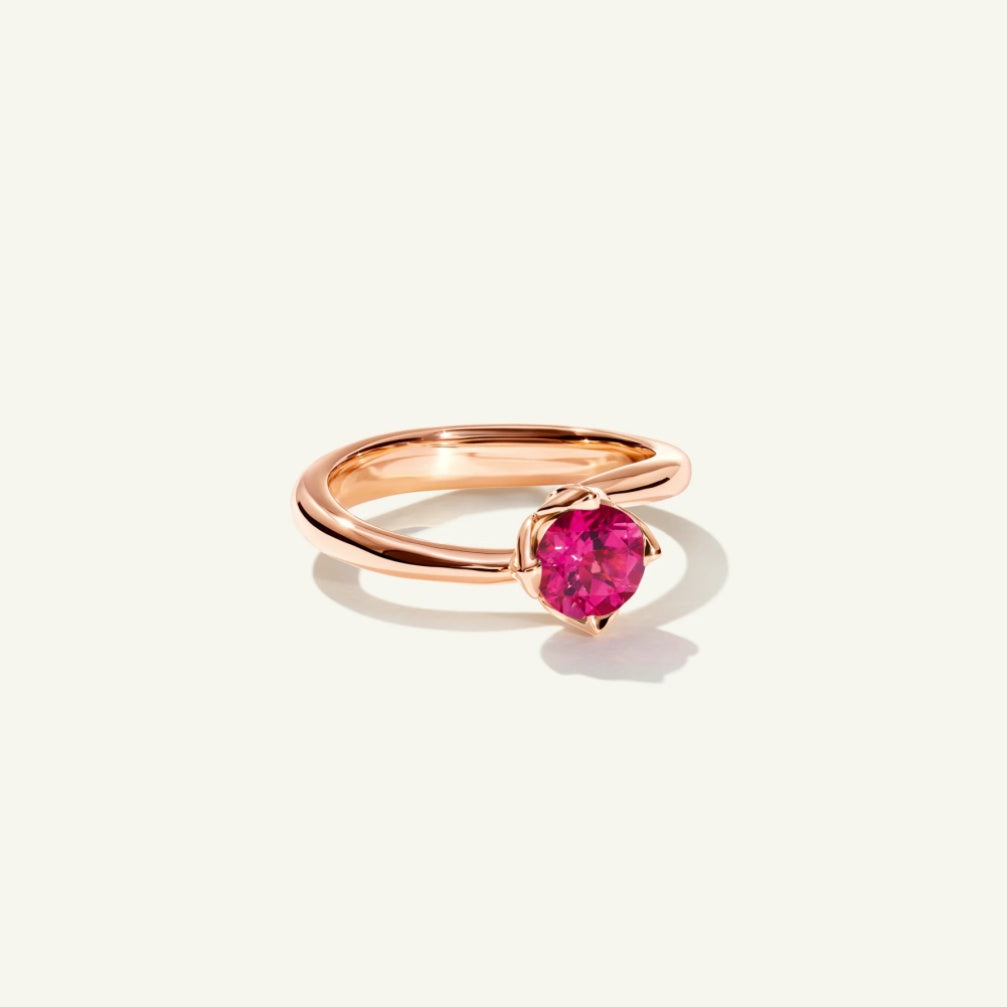 TULIP XS Tourmaline Rose Ring