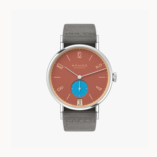 Tangente 38 date Ziegelblau