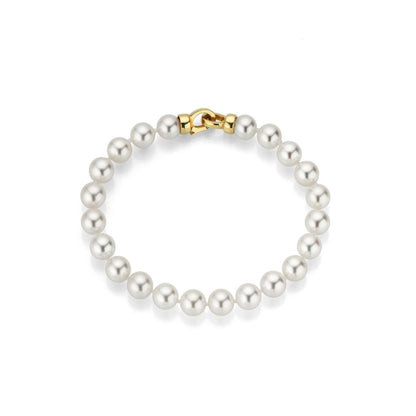 Náhrdelník 3 v 1 s perlami Akoya a žlutým zlatem