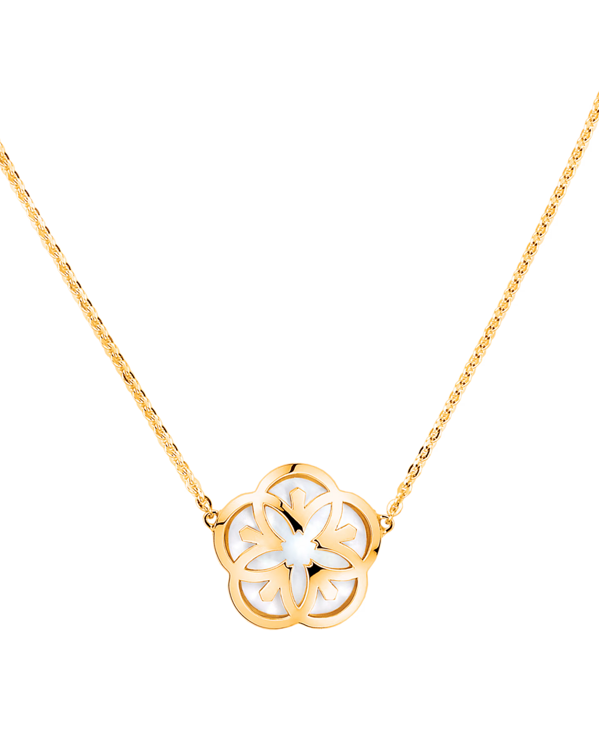 Necklace, 18k yellow gold, mother‑of‑pearl