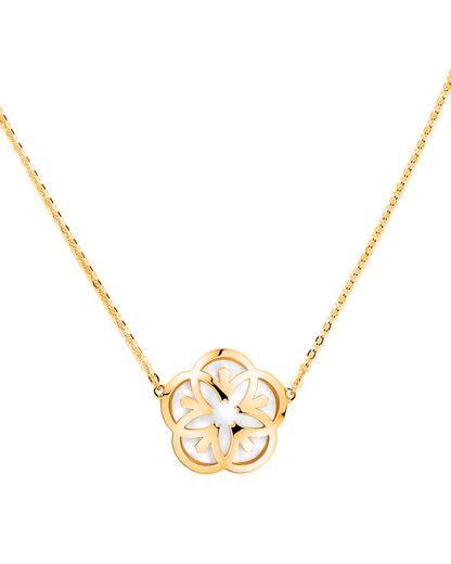 Necklace, 18k yellow gold, mother‑of‑pearl