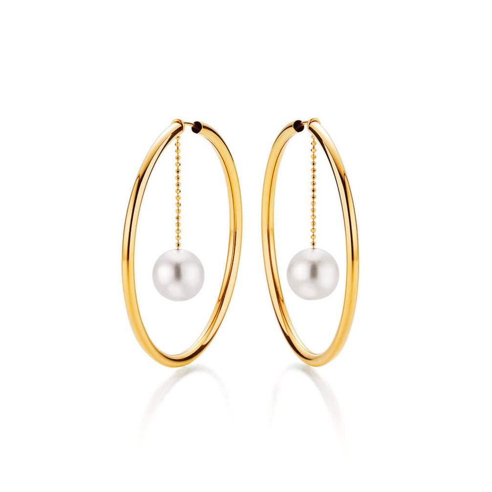 Náušnice s odnímatelnými perlový přívěsky