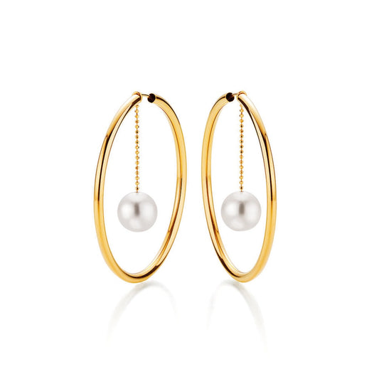 Náušnice s odnímatelnými perlový přívěsky