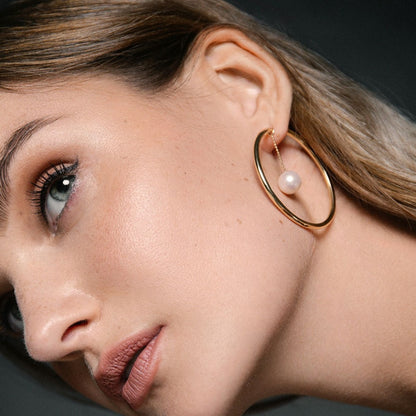 Náušnice s odnímatelnými perlový přívěsky