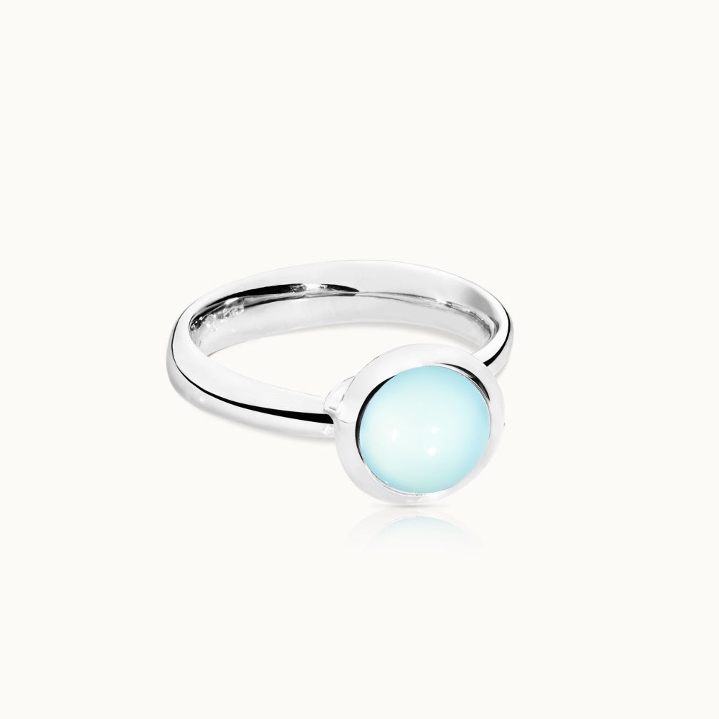 Prsten Bouton Aqua Chalcedony