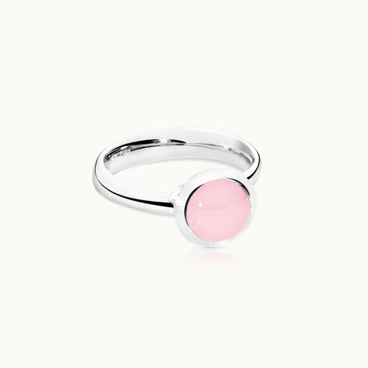 Prsten Bouton Pink Chalcedony