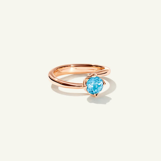 Prsten TULIP XS Swiss Topaz